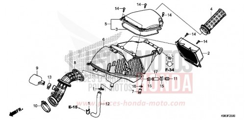FILTRE A AIR CBF125NAJ de 2018